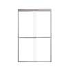 Franklin 48-in X 76-in By-Pass Shower Door with 5/16-in Clear Glass and Contour Handle, Brushed Stainless
