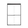 Franklin 48-in X 76-in By-Pass Shower Door with 5/16-in Clear Glass and Contour Handle, Matte Black