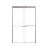 Franklin 48-in X 76-in By-Pass Shower Door with 5/16-in Clear Glass and Juliette Handle, Brushed Stainless
