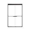 Franklin 48-in X 76-in By-Pass Shower Door with 5/16-in Clear Glass and Juliette Handle, Matte Black