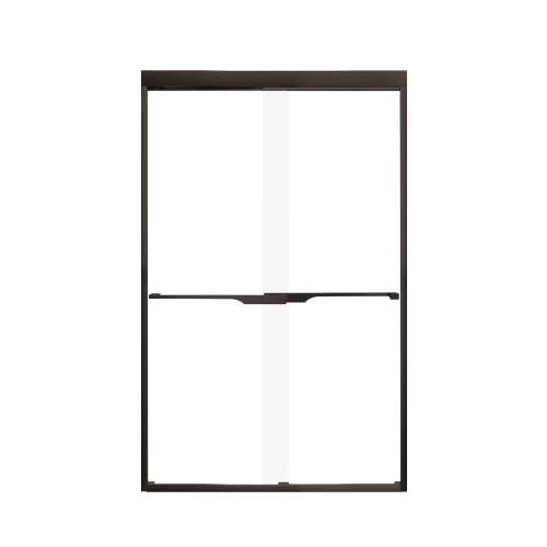 Franklin 48-in X 76-in By-Pass Shower Door with 5/16-in Clear Glass and Juliette Handle, Matte Black