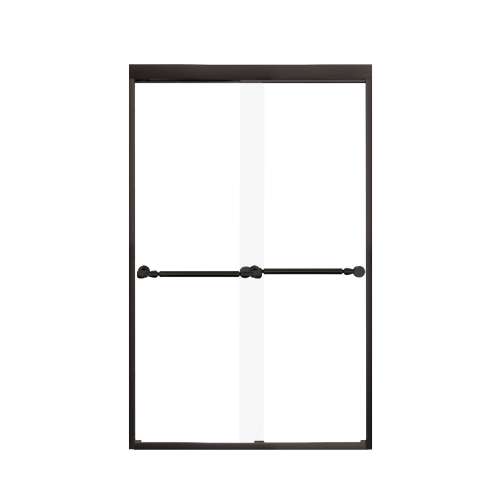 Franklin 48-in X 76-in By-Pass Shower Door with 5/16-in Clear Glass and Nicholson Handle, Matte Black