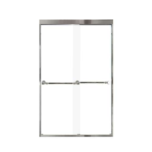 Franklin 48-in X 76-in By-Pass Shower Door with 5/16-in Clear Glass and Nicholson Handle, Polished Chrome