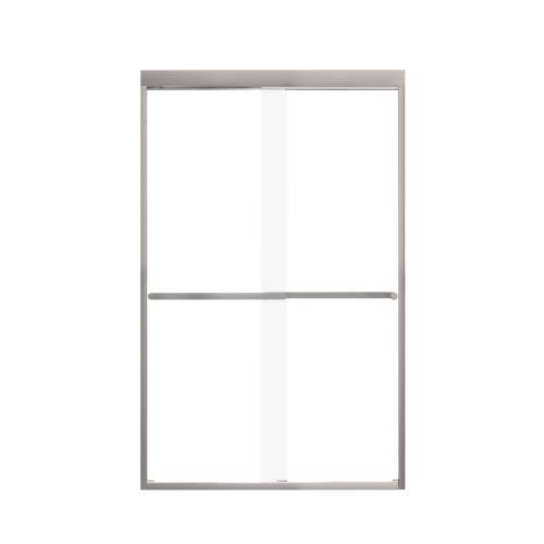 Samuel Mueller Franklin 48-in X 76-in By-Pass Shower Door with 5/16-in Clear Glass and Royston Handle, Brushed Stainless