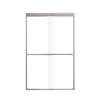 Franklin 48-in X 76-in By-Pass Shower Door with 5/16-in Clear Glass and Sampson Handle, Brushed Stainless