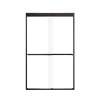 Franklin 48-in X 76-in By-Pass Shower Door with 5/16-in Clear Glass and Sampson Handle, Matte Black