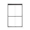 Franklin 48-in X 76-in By-Pass Shower Door with 5/16-in Clear Glass and Tyler Handle, Matte Black