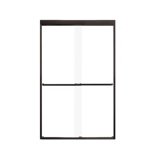 Samuel Mueller Franklin 48-in X 76-in By-Pass Shower Door with 5/16-in Clear Glass and Tyler Handle, Matte Black