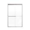 Franklin 48-in X 76-in By-Pass Shower Door with 5/16-in Frost Glass and Barrington Plain Handle, Brushed Stainless
