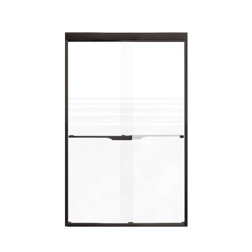 Franklin 48-in X 76-in By-Pass Shower Door with 5/16-in Frost Glass and Juliette Handle, Matte Black