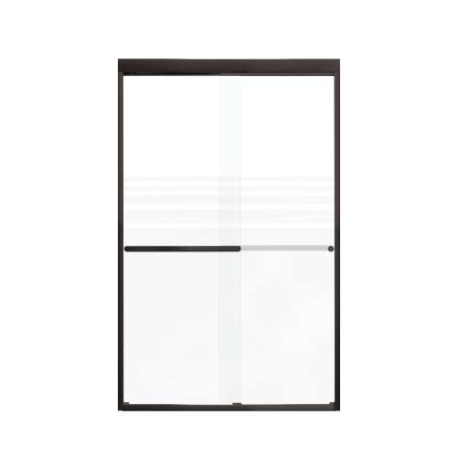 Samuel Mueller Franklin 48-in X 76-in By-Pass Shower Door with 5/16-in Frost Glass and Royston Handle, Matte Black