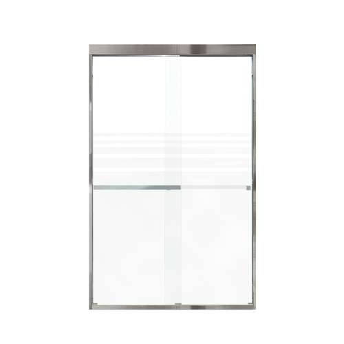 Franklin 48-in X 76-in By-Pass Shower Door with 5/16-in Frost Glass and Sampson Handle, Polished Chrome
