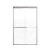 Samuel Mueller Franklin 48-in X 76-in By-Pass Shower Door with 5/16-in Frost Glass and Tyler Handle, Brushed Stainless