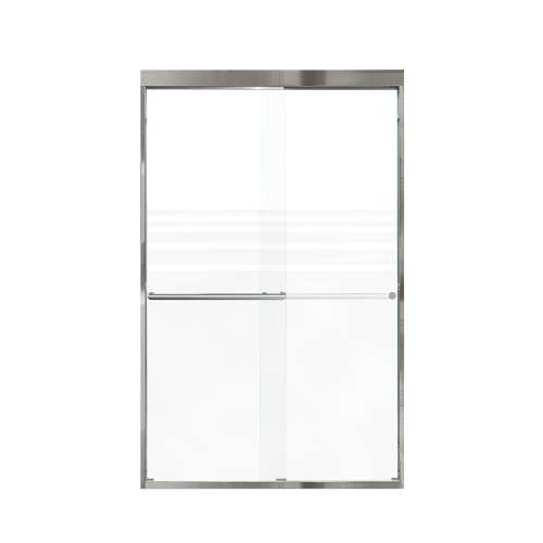 Franklin 48-in X 76-in By-Pass Shower Door with 5/16-in Frost Glass and Tyler Handle, Polished Chrome