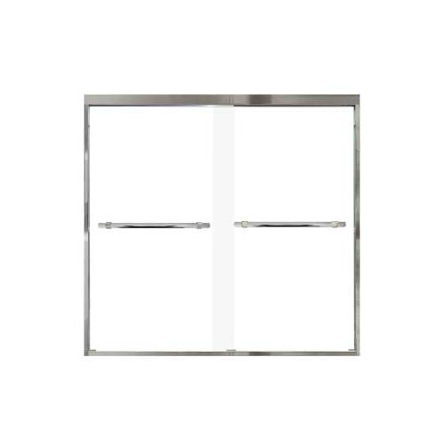 Franklin 60-in X 58-in By-Pass Bathtub Door with 5/16-in Clear Glass and Barrington Plain Handle, Polished Chrome