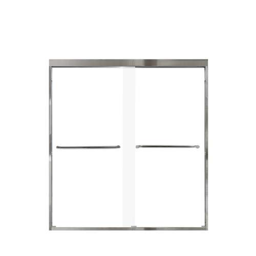 Samuel Mueller Franklin 60-in X 66-in By-Pass Bathtub Door with 5/16-in Clear Glass and Contour Handle, Polished Chrome
