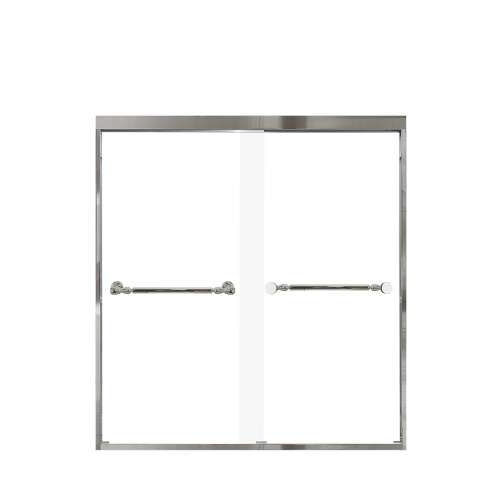 Samuel Mueller Franklin 60-in X 66-in By-Pass Bathtub Door with 5/16-in Clear Glass and Nicholson Handle, Polished Chrome