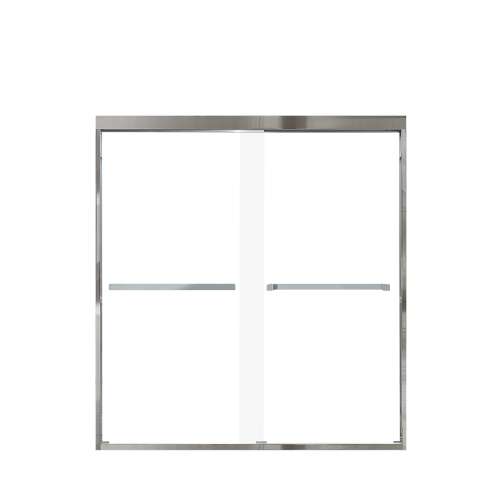 Samuel Mueller Franklin 60-in X 66-in By-Pass Bathtub Door with 5/16-in Clear Glass and Sampson Handle, Polished Chrome