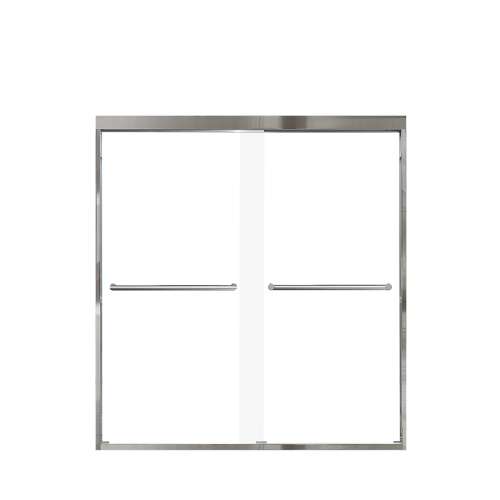 Samuel Mueller Franklin 60-in X 66-in By-Pass Bathtub Door with 5/16-in Clear Glass and Tyler Handle, Polished Chrome