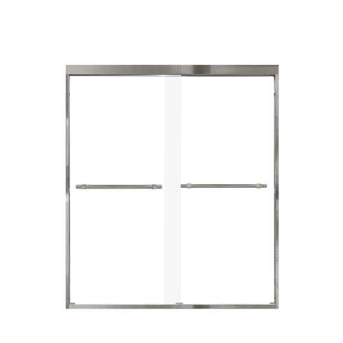Samuel Mueller Franklin 60-in X 70-in By-Pass Shower Door with 5/16-in Clear Glass and Barrington Knurled Handle, Polished Chrome