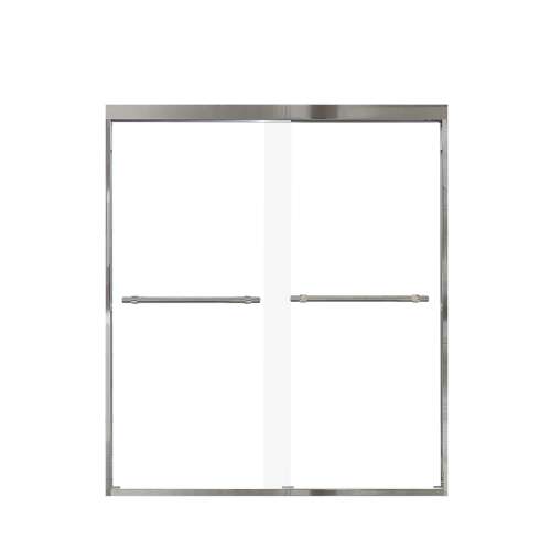 Samuel Mueller Franklin 60-in X 70-in By-Pass Shower Door with 5/16-in Clear Glass and Barrington Plain Handle, Polished Chrome