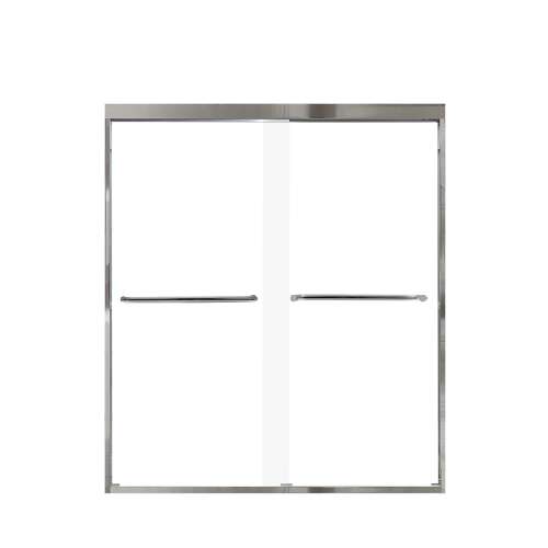 Franklin 60-in X 70-in By-Pass Shower Door with 5/16-in Clear Glass and Contour Handle, Polished Chrome