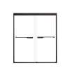 Franklin 60-in X 70-in By-Pass Shower Door with 5/16-in Clear Glass and Juliette Handle, Matte Black