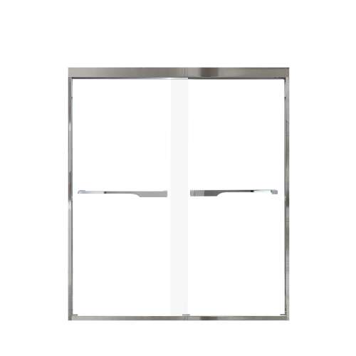 Franklin 60-in X 70-in By-Pass Shower Door with 5/16-in Clear Glass and Juliette Handle, Polished Chrome