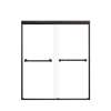 Franklin 60-in X 70-in By-Pass Shower Door with 5/16-in Clear Glass and Nicholson Handle, Matte Black