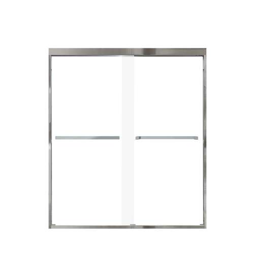 Franklin 60-in X 70-in By-Pass Shower Door with 5/16-in Clear Glass and Sampson Handle, Polished Chrome