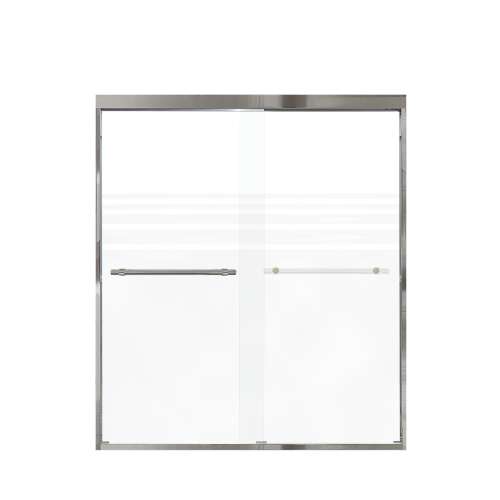 Franklin 60-in X 70-in By-Pass Shower Door with 5/16-in Frost Glass and Barrington Plain Handle, Polished Chrome