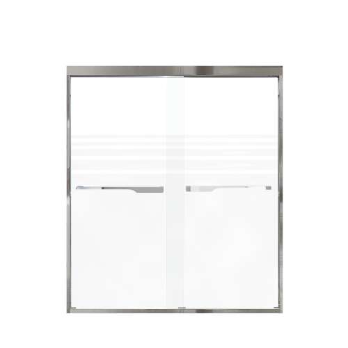 Samuel Mueller Franklin 60-in X 70-in By-Pass Shower Door with 5/16-in Frost Glass and Juliette Handle, Polished Chrome