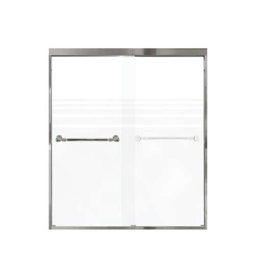 Samuel Mueller Franklin 60-in X 70-in By-Pass Shower Door with 5/16-in Frost Glass and Nicholson Handle, Polished Chrome