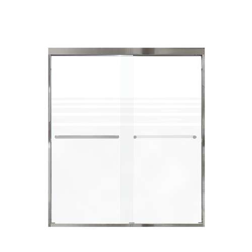 Franklin 60-in X 70-in By-Pass Shower Door with 5/16-in Frost Glass and Royston Handle, Polished Chrome