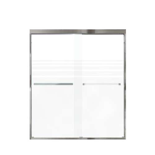 Franklin 60-in X 70-in By-Pass Shower Door with 5/16-in Frost Glass and Sampson Handle, Polished Chrome