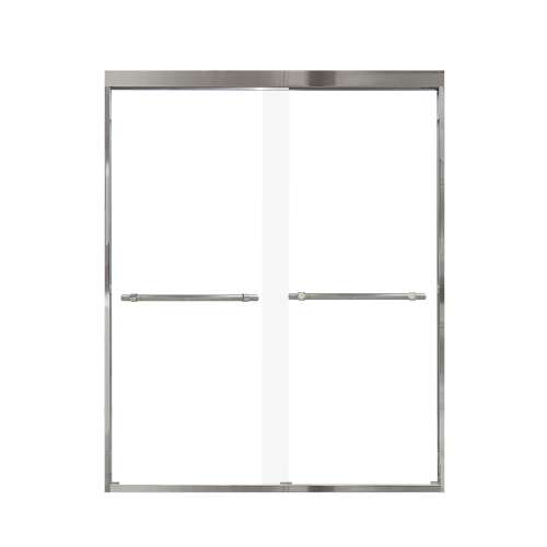 Franklin 60-in X 76-in By-Pass Shower Door with 5/16-in Clear Glass and Barrington Knurled Handle, Polished Chrome