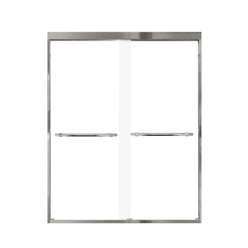 Franklin 60-in X 76-in By-Pass Shower Door with 5/16-in Clear Glass and Barrington Plain Handle, Polished Chrome
