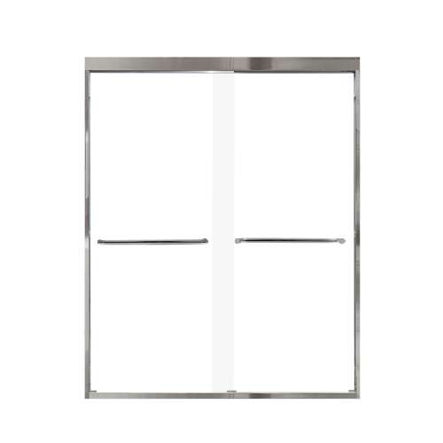 Samuel Mueller Franklin 60-in X 76-in By-Pass Shower Door with 5/16-in Clear Glass and Contour Handle, Polished Chrome
