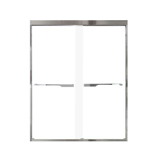 Franklin 60-in X 76-in By-Pass Shower Door with 5/16-in Clear Glass and Juliette Handle, Polished Chrome