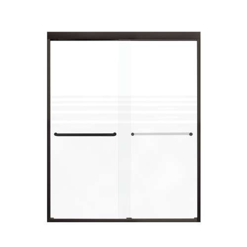 Franklin 60-in X 76-in By-Pass Shower Door with 5/16-in Frost Glass and Contour Handle, Matte Black