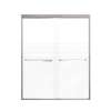 Franklin 60-in X 76-in By-Pass Shower Door with 5/16-in Frost Glass and Juliette Handle, Brushed Stainless