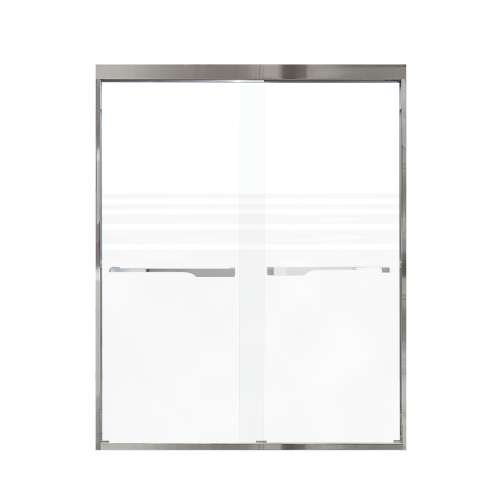 Franklin 60-in X 76-in By-Pass Shower Door with 5/16-in Frost Glass and Juliette Handle, Polished Chrome