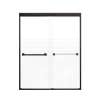 Franklin 60-in X 76-in By-Pass Shower Door with 5/16-in Frost Glass and Nicholson Handle, Matte Black