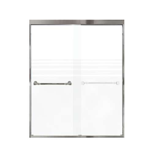 Franklin 60-in X 76-in By-Pass Shower Door with 5/16-in Frost Glass and Nicholson Handle, Polished Chrome