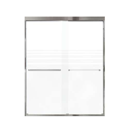 Franklin 60-in X 76-in By-Pass Shower Door with 5/16-in Frost Glass and Royston Handle, Polished Chrome