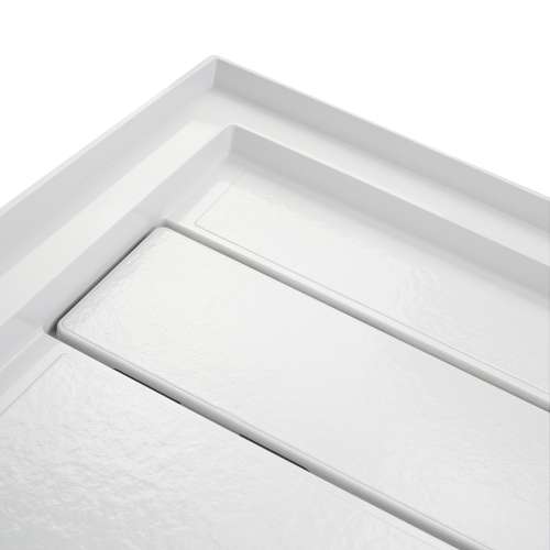 Samuel Müeller FLUCVR32-31 Drain Cover for FLU Series Shower Bases with End Drains, White