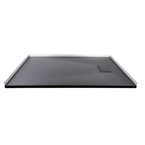 Samuel Mueller SMFZSR6336-09 Trimslate 63-In X 36-In Zero Threshold Tub Replacement Shower Base With End Drain, Black