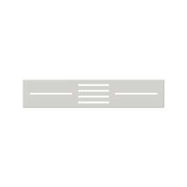 22-in Rectangular Drain Cover for SMFZS Trimslate Shower Bases with Center Drains, Grey, FZSCVRC39NB-548