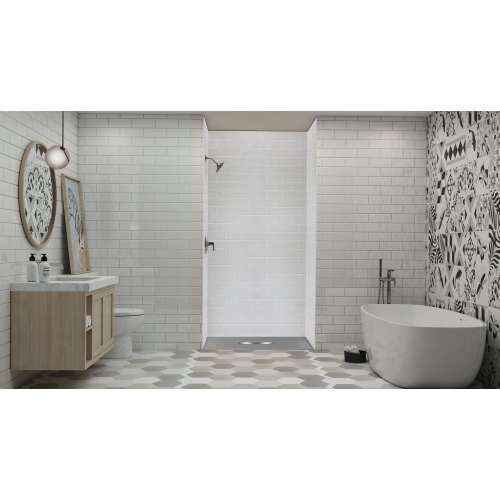 SMFZS7242C-40 Trimslate 72-in x 42-in Zero Threshold Shower Base with Center Drain, Dark Grey