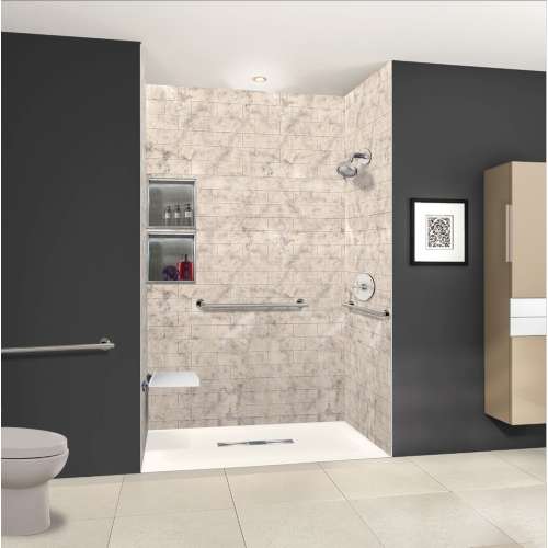 SMFZS7242C-32 Trimslate 72-in x 42-in Zero Threshold Shower Base with Center Drain, Cameo
